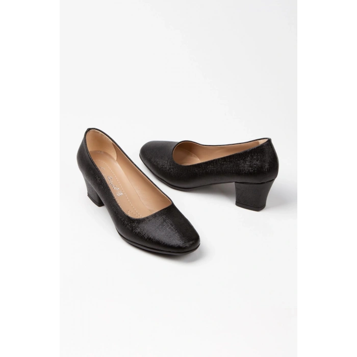 Kadın Siyah Parıltı Günlük Yumuşak Tabanlı Ayakkabı