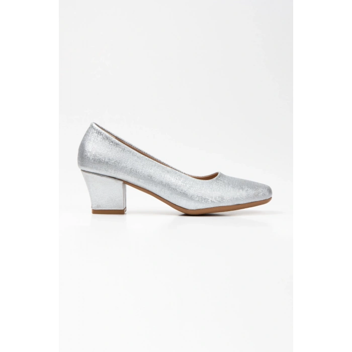 Kadın Gümüş Parıltı Günlük Yumuşak Tabanlı Ayakkabı