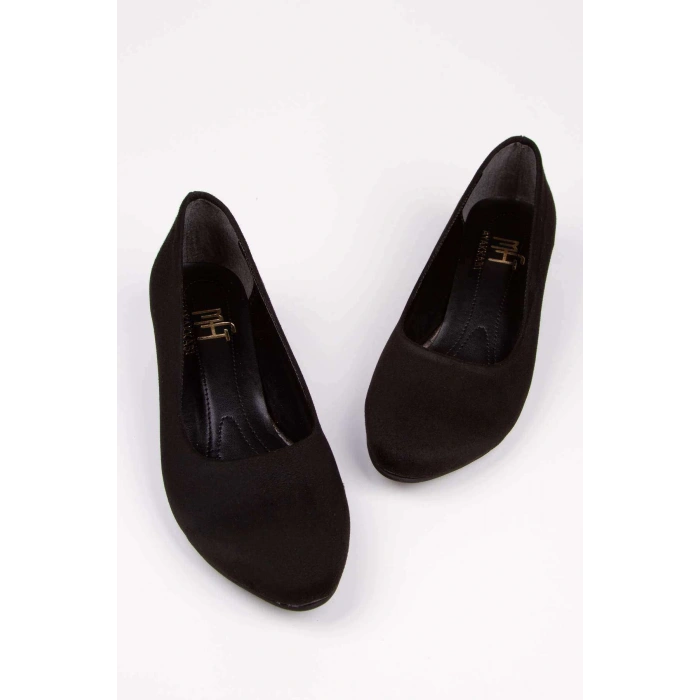 Kadın Süet Siyah Kısa Topuklu Stiletto