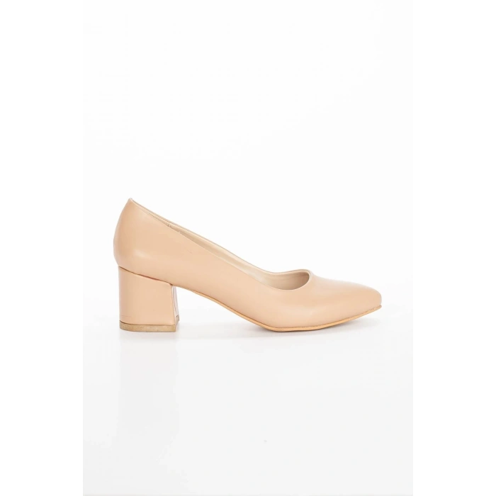 Kadın 5 cm Kalın Topuklu Stiletto Nude