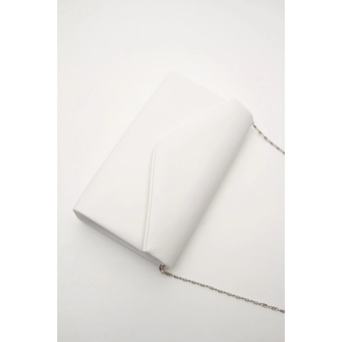 Kadın Yazlık Ince Topuklu Ayakkabı Ve Çanta Takımı Beyaz