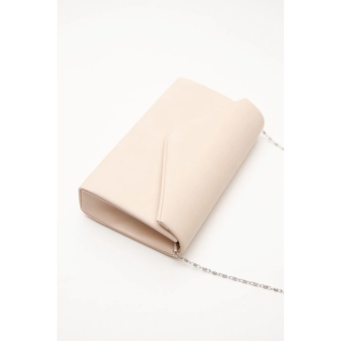 Kadın Yazlık Ince Topuklu Ayakkabı Ve Çanta Takımı Bej