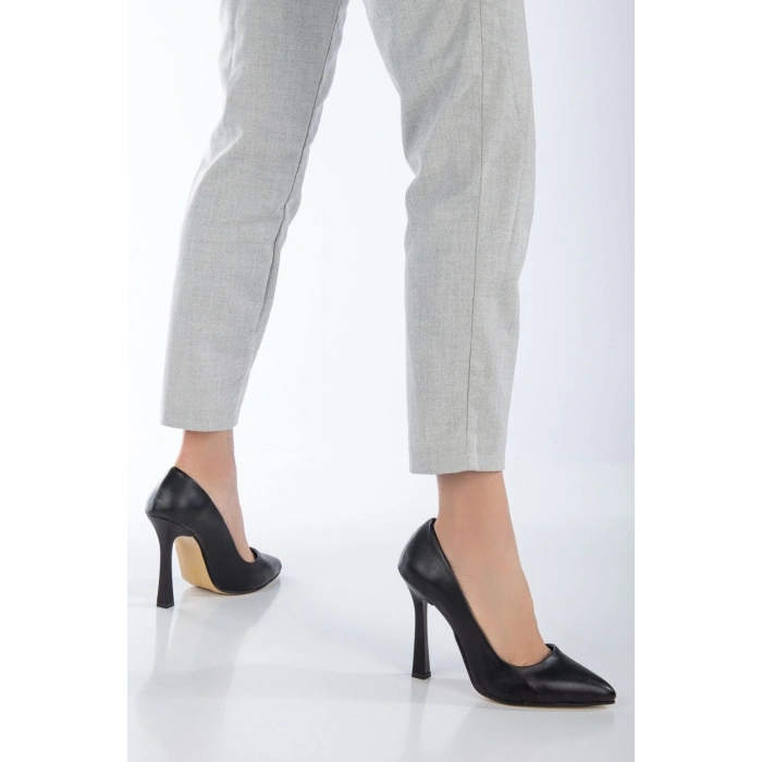 Kadın 10 cm Topuklu Stiletto Siyah