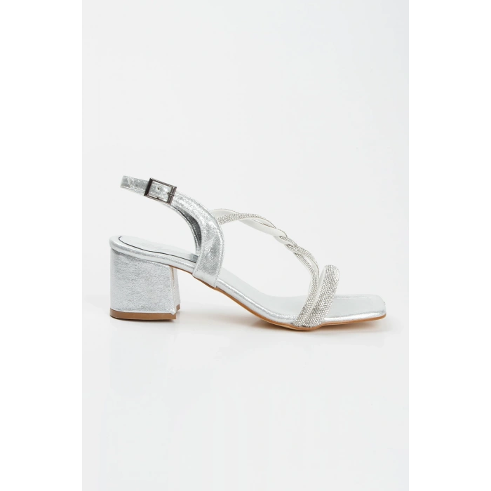 Gümüş Sultan Taşlı Abiye Ayakkabı