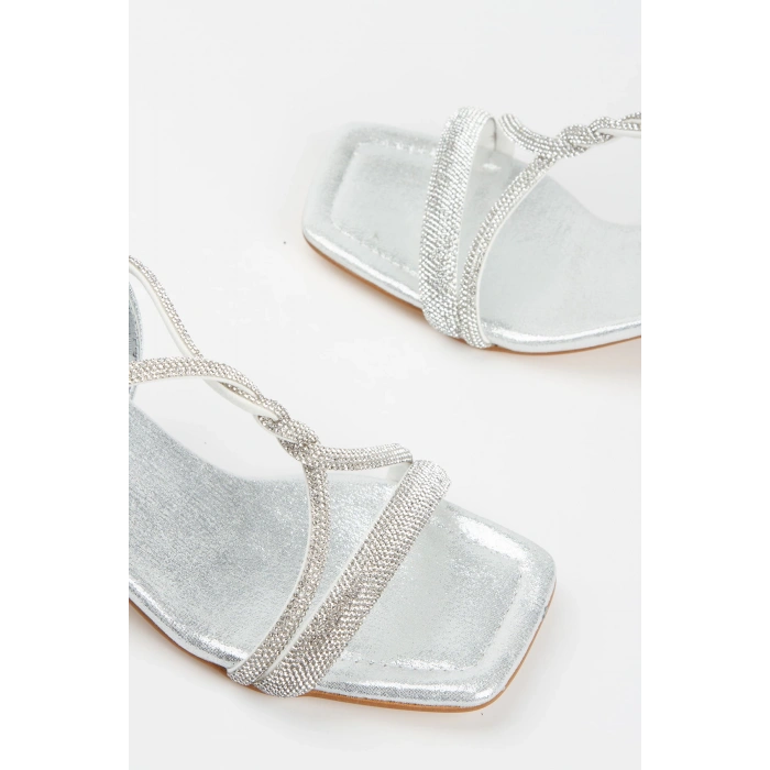 Gümüş Sultan Taşlı Abiye Ayakkabı