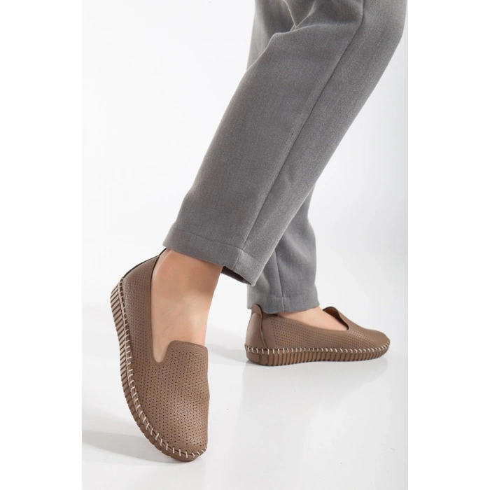 Kadın Günlük Rahat Babet Vizon