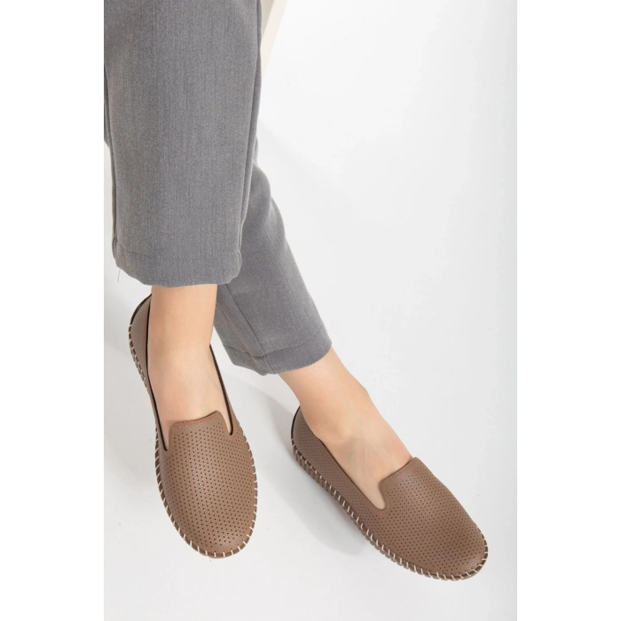 Kadın Günlük Rahat Babet Vizon