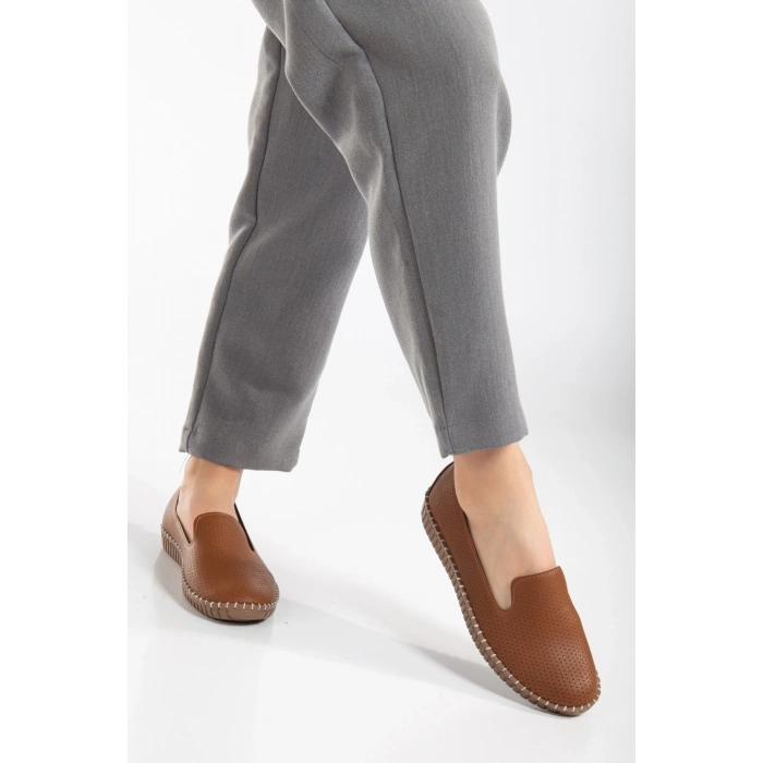 Kadın Günlük Rahat Babet Taba