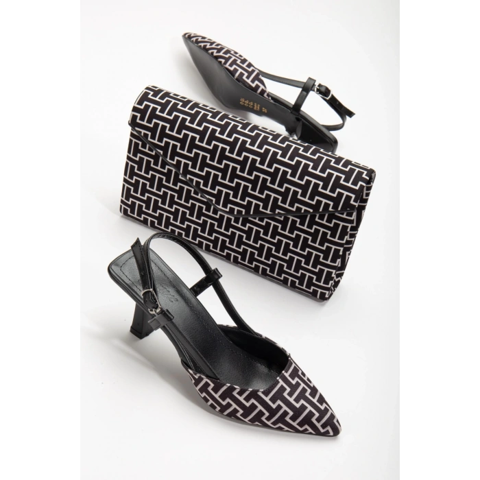 Kadın Yazlık Günlük Ayakkabı ve Çanta Takımı Siyah