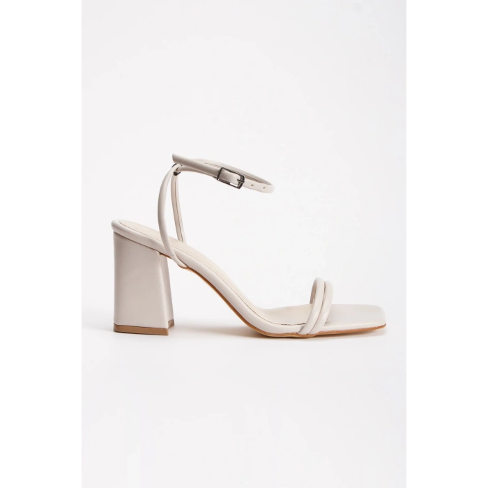 Kadın Kalın Topuklu Günlük Ayakkabı Bej