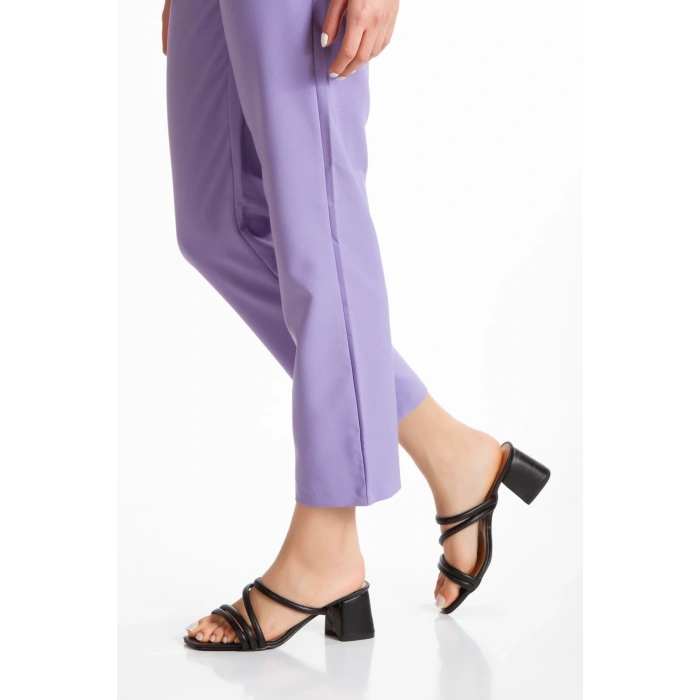 Kadın Kalın Topuklu Terlik Siyah