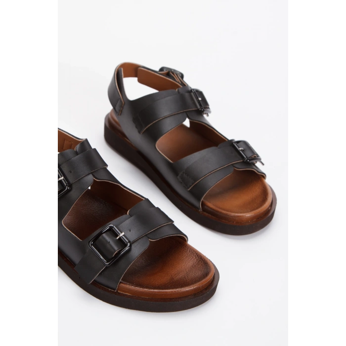 Kadın Klasik Tarz Günlük Sandalet Siyah