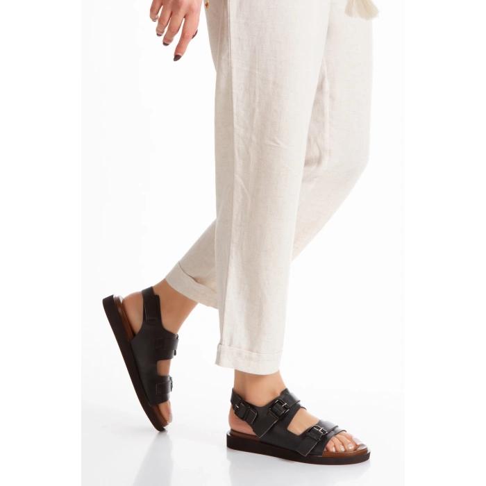 Kadın Klasik Tarz Günlük Sandalet Siyah