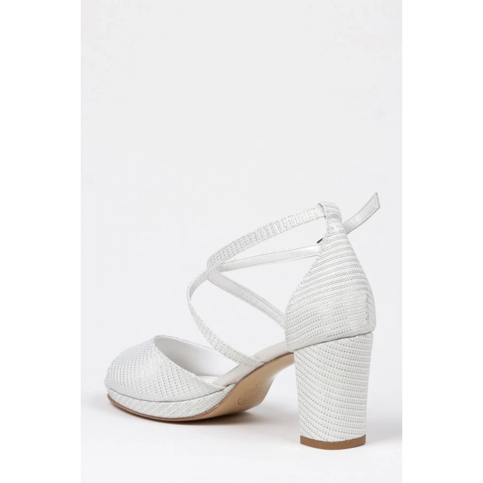 Kadın Sedef Kalın Topuklu Abiye Ayakkabı