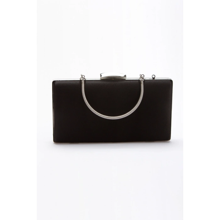 Kadın Siyah Saten Abiye Çanta