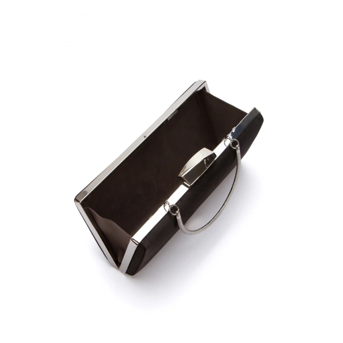 Kadın Siyah Saten Abiye Çanta