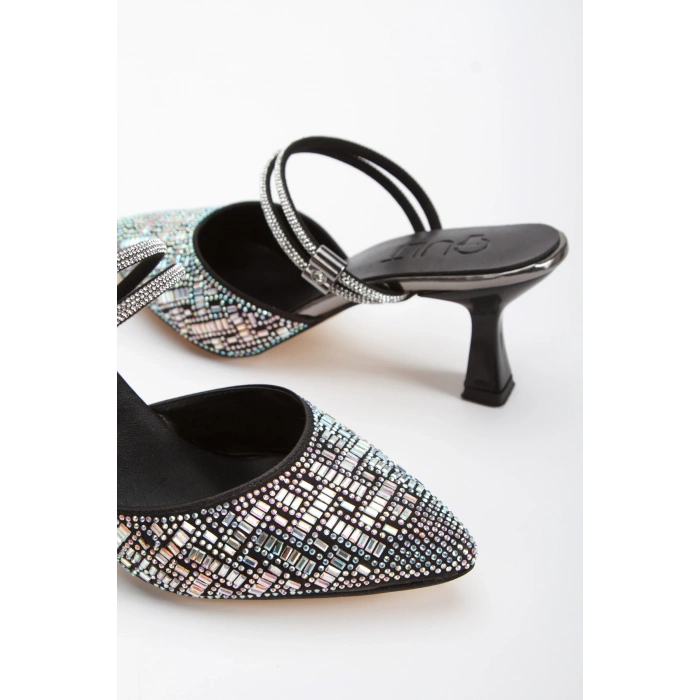 Kadın Taşlı Bilekten Ayarlamalı Abiye Ayakkabı