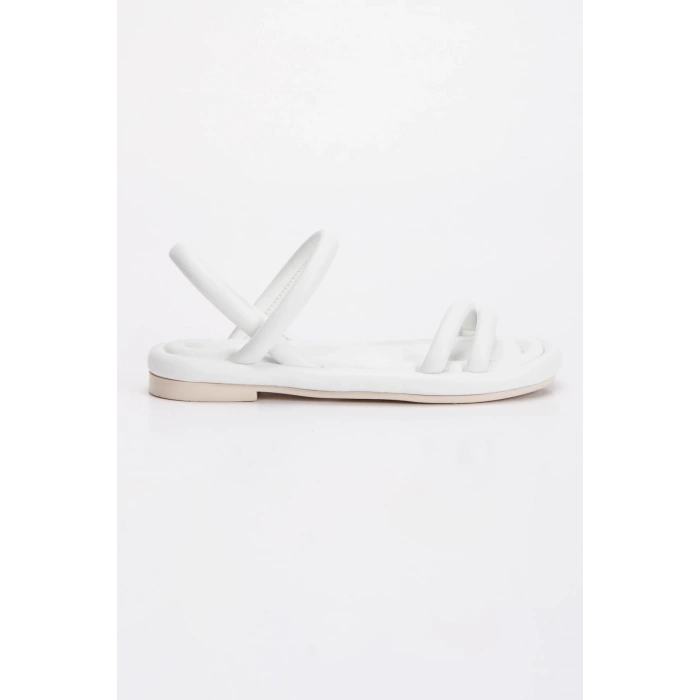 Kadın Yumuşak Tabanlı Rahat Sandalet Beyaz