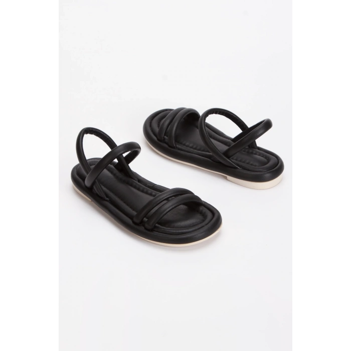 Kadın Yumuşak Tabanlı Rahat Sandalet Siyah