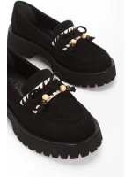 Kadın Günlük Rahat Fiyonklu Loafer Siyah