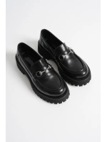 Kadın Günlük Rahat Tokalı Loafer Siyah