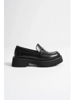 Kadın Günlük Rahat Tokalı Loafer Siyah
