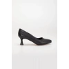 Kadın 5 cm İnce Topuk Stiletto Siyah