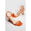 9 cm İnce Topuklu Ayakkabı Turuncu