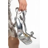 9 cm İnce Topuklu Ayakkabı Gümüş
