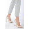Kadın 10 cm Topuklu Stiletto Bej