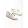 Kadın Taş Detay Sneakers Beyaz