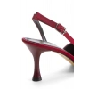 Kadın Sivri Burunlu Arkası Açık İnce Topuklu Stiletto Bordo
