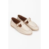 Bej Tokalı Loafer Makosen Babet