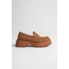 Kadın Günlük Rahat Loafer Taba Süet
