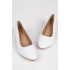 Kadın Kısa Kalın Topuklu Günlük Ayakkabı Beyaz