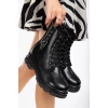 Kadın Siyah Özel Üretim Fermuarlı Bot
