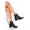 Kadın Tarz Topuklu Sivri Burunlu Bot Siyah