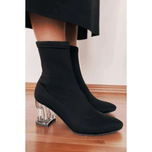 Kadın Siyah Çorap Çizme Kısa Çizme