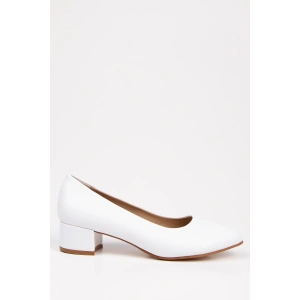 Kadın Alçak Topuklu Beyaz