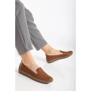 Kadın Günlük Rahat Babet Taba