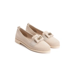 Kadın Bej Günlük Makosen Triko Babet