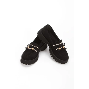 Kadın Günlük Rahat Fiyonklu Loafer Siyah