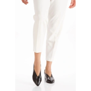 Kadın Hakiki Deri Klasik Topuklu Ayakkabı Siyah