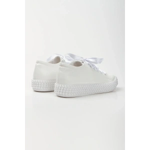 Kadın Taş İşlemeli Alçak Tabanlı Gelinlik Ayakkabı