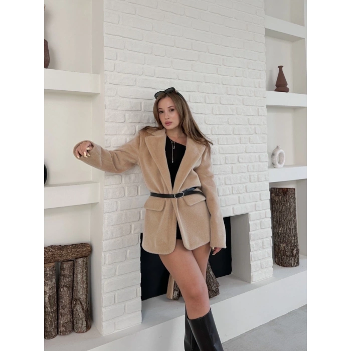 Fok ceket premıum kalite bej st255860