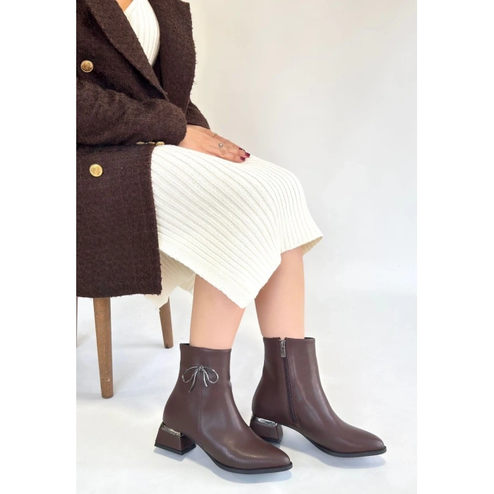 Harly Kahverengi Cilt Topuklu Bot