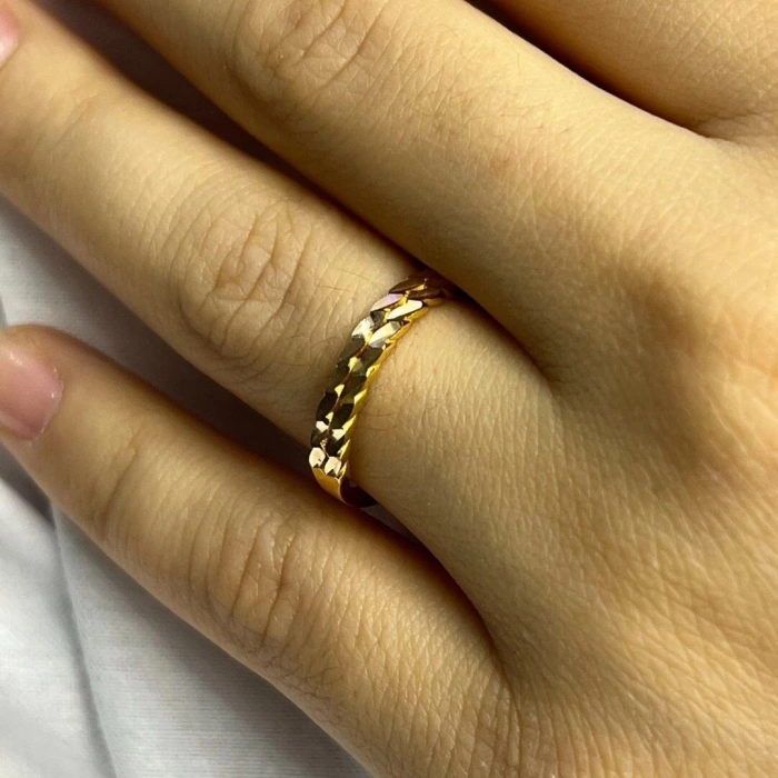 14 AYAR ALTIN ÇİFTLİ BURMA YÜZÜK