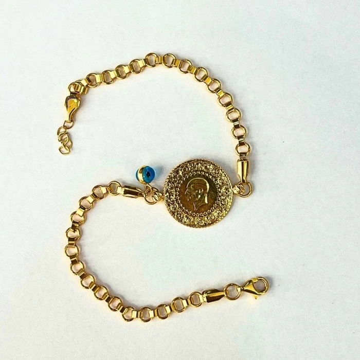 14 Ayar Ezme Çeyrekli Bileklik