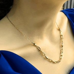 14 Ayar Altın Burgu Ataç Zincir