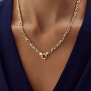 14 Ayar Altın Çift Burgu Zincir